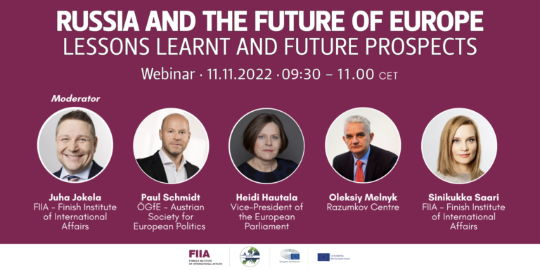 Russia and the Future of Europe: Lessons Learnt and Future Prospects